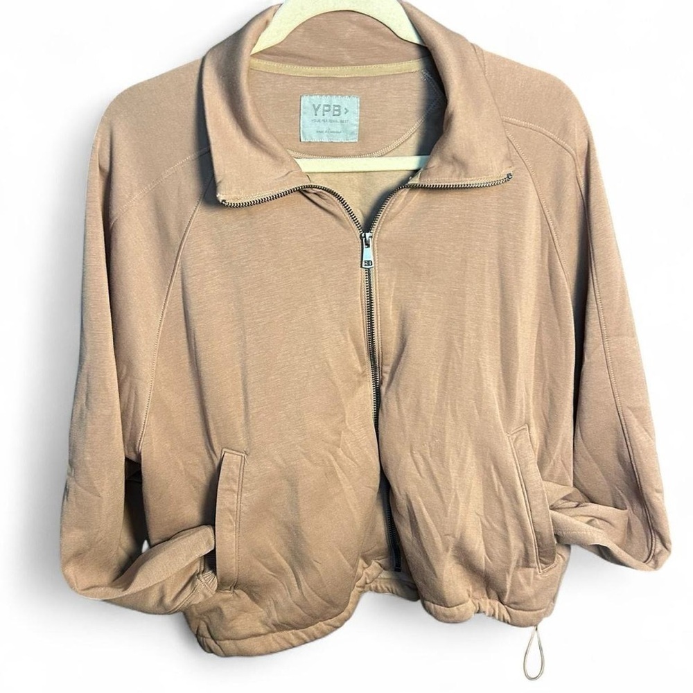 YPB Zip-Up Sweatshirt (Taupe/Mocha, Size L)